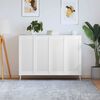 vidaXL Portas de arm&aacute;rio 4 pcs design de persiana pinho maci&ccedil;o branco