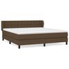 vidaXL Cama com molas/colch&atilde;o 180x200 cm tecido castanho-escuro
