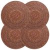 vidaXL Sousplat de Erva Marinha 4 unid. Castanho 100% Erva marinha