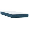 vidaXL Cama box spring c/ colch&atilde;o e LED azul-escuro 80x210 cm veludo