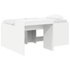 vidaXL Cama Alta para Crian&ccedil;as com Mesa Branco Derivados de Madeira