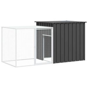 vidaXL Gaiola p/ coelhos 200x91x100 cm a&ccedil;o galvanizado antracite