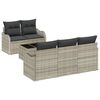vidaXL Conjunto de Sof&aacute; de Jardim 6 pcs Cinza Claro e Cinza Escuro