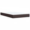 vidaXL Cama boxspring com colch&atilde;o 120x190 cm tecido castanho-escuro