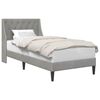 vidaXL Estrutura da Cama Cinzento-claro 90 x 190 cm Veludo