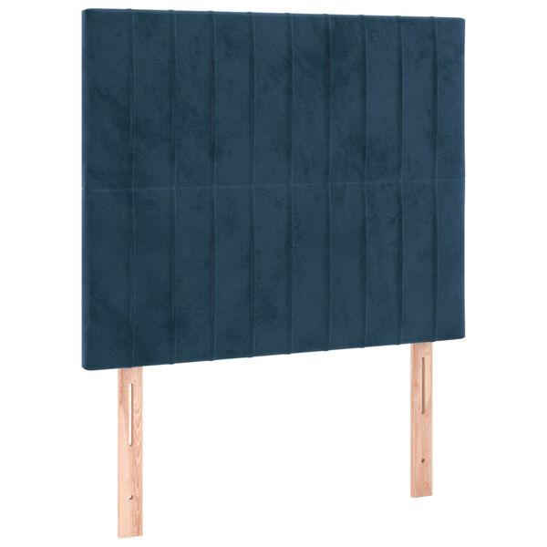 vidaXL Cabeceira Azul Escuro 80x5x118/128 cm Veludo