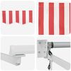 vidaXL Toldo Retr&aacute;til Vermelho e Branco 350 x 250 cm