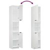 vidaXL 3 pcs conjunto m&oacute;veis casa de banho madeira processada branco