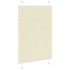vidaXL Creme Plissada Cega 100x100 cm Largura Tecido 99,4 cm Poli&eacute;ster