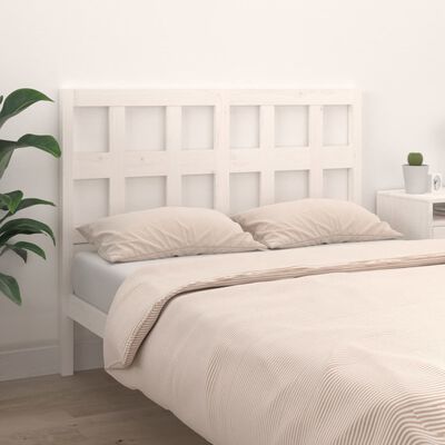 vidaXL Cabeceira de cama 165,5x4x100 cm madeira de pinho maciça branco