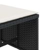 vidaXL 5 pcs conjunto de jantar p/ jardim c/ almofad&otilde;es vime PE preto