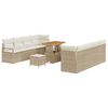 vidaXL Conjunto de Sof&aacute; de Jardim Bege e Creme 90 x 55 x 71 cm