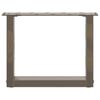 vidaXL P&eacute;s para mesa de centro em formato de U, 2 pe&ccedil;as, a&ccedil;o natural, 40x(30-31) cm, a&ccedil;o