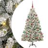 vidaXL &Aacute;rvore de Natal Artificial Verde e Branco 180 cm PVC e Metal