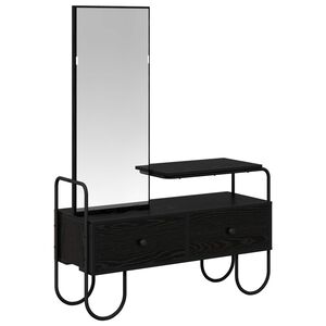 vidaXL Mesa de vestir com gaveta Carvalho Preto 100 x 36,5 x 136 cm