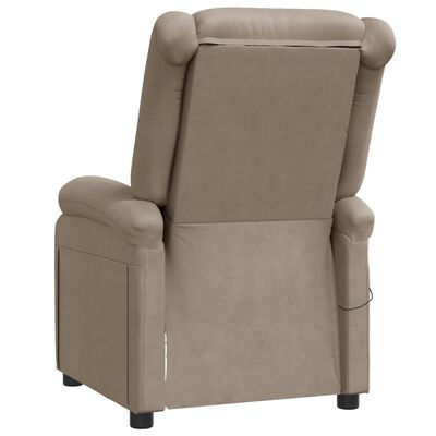 vidaXL Cadeira de massagens couro artificial cappuccino