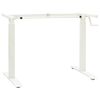 vidaXL Estrutura mesa ajust&aacute;vel em altura com manivela branco