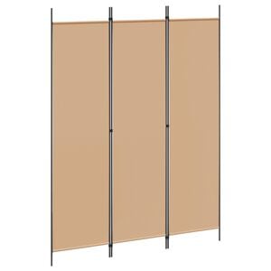 vidaXL Divis&oacute;ria de 3 Pain&eacute;is Bege 150 x 200 cm Tecido