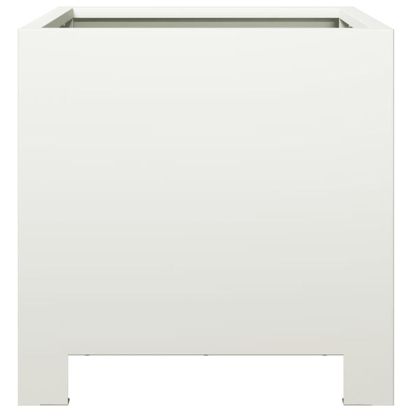 vidaXL Vaso/floreira de jardim 30x30x30 cm aço branco