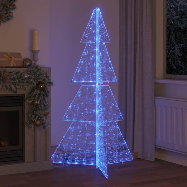 vidaXL &Aacute;rvore de Natal com 240 LEDs Azul 180 cm Acr&iacute;lo