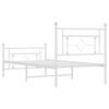 vidaXL Estrutura de cama com cabeceira e pés 100x190 cm metal branco