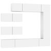 vidaXL Conjunto m&oacute;veis de TV 7 pcs madeira processada branco