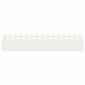 vidaXL Delimitadores de relvado 10 pcs Branco 103 x 0,05 x 22 cm Aço