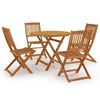 vidaXL 5 pcs conjunto jantar dobr&aacute;vel p/ jardim madeira ac&aacute;cia maci&ccedil;a