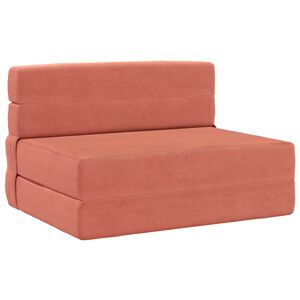 vidaXL Sof&aacute;-Cama Dobr&aacute;vel Laranja Vermelho 190 x 70 x 15 cm