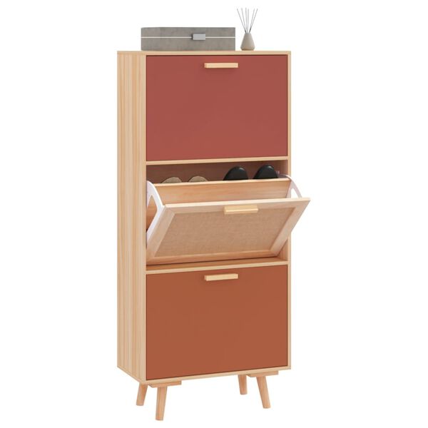 vidaXL Sapateira 52x25x120 cm derivados de madeira