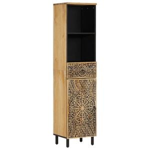 vidaXL Arm&aacute;rio de casa de banho 38x33x160 cm mangueira maci&ccedil;a
