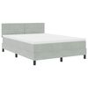 vidaXL Cama Box Spring LED Cinzento-claro 160 x 200 cm Veludo