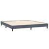 vidaXL Cama com molas colch&atilde;o 200x210 cm veludo cinzento-escuro