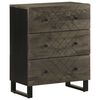 vidaXL Aparador preto 60x33x75 cm madeira de mangueira maci&ccedil;a