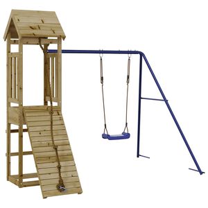 vidaXL Conjunto de brincar para exterior madeira de pinho impregnada