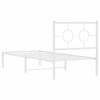 vidaXL Estrutura de cama com cabeceira 80x200 cm metal branco