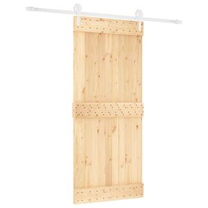 vidaXL Porta Deslizante 90 x 210 cm Natural e Branco