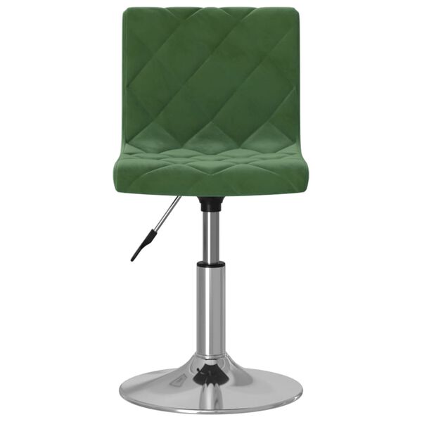 vidaXL Cadeiras de jantar giratorias 2 pcs veludo verde-escuro