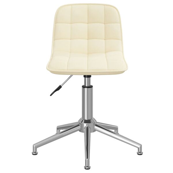 vidaXL Cadeiras de jantar girat&oacute;rias 2 pcs tecido cor creme