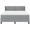 vidaXL Cama Box com colch&atilde;o Cinzento-claro 200 x 160 cm Poli&eacute;ster