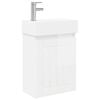 vidaXL Conjunto de M&oacute;veis de Banheiro com Torneira Branco Brilhante