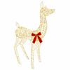vidaXL Rena de Natal 3D LOVIISA 110 LED Branco quente 70 x 26 x 100 cm