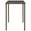 vidaXL Mesa de jardim com tampo de vidro 115x54x74 cm vime PE cinza