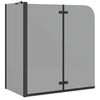 vidaXL Enclosure de Chuveiro Preto 120 x 68 x 130 cm