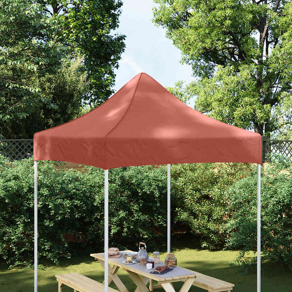 vidaXL Teto para tenda de festas 2x2 m 270 g/m² terracota