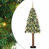 vidaXL &Aacute;rvore de Natal Slim com 300 LEDs com suporte Verde 180 cm