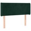 vidaXL Cabeceira de cama c/ abas veludo 93x16x78/88 cm verde-escuro