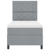vidaXL Cama Box com colch&atilde;o Cinzento-claro 90 x 190 cm tecido