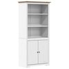vidaXL Estante BODO 82x40x173 cm madeira pinho maci&ccedil;a branco/castanho