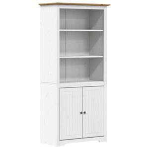 vidaXL Estante BODO 82x40x173 cm madeira pinho maci&ccedil;a branco/castanho